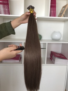 18inch 1gram/Strands 10A* Russian Remy Double Drawn Stick/I-Tip 100% Human Hair Extensions