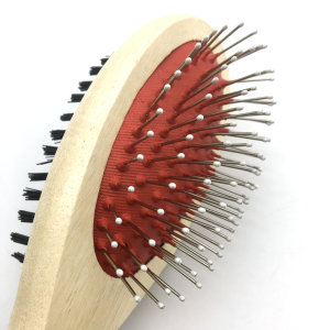 2018 Wholesale high quality detangling brush hair rubber cushion bristle nylon pet hair brush