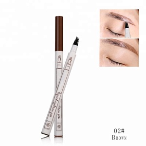 2019 hot product 3 Colors Liquid Eyebrow tattoo Pencil 4 Head Fork Tips Long Lasting Waterproof Microblading Eyebrow Tattoo Pen