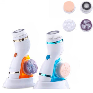 2021 Face Cleaning Waterproof Electric Facial Cleansing Brush Rechargeable Brush Replacements Facial Cleansing Brush Silicone