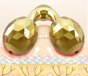 Beauty Portable Electrical Vibration Personal Care 3d Gold Facial Massager Roller Promote Blood Circulation