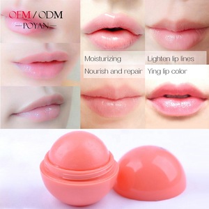 Custom Hot Sale Ball Shape Lip Balm Waterproof Moisture Lip Balm Ball