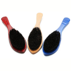 Custom logo 360 Wave Brush Curved Hair Brush Nylon Bristle And Curve Wave Brush Wholesale