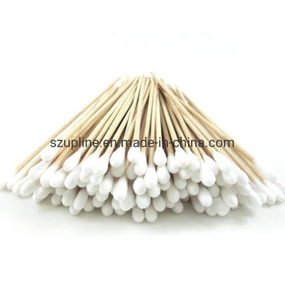 Custom Made Logo and Packaging Hotel Bamboo Stick Large Cotton Swabs