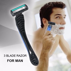 D315L HAWARD rubber handle three blade shaving razor