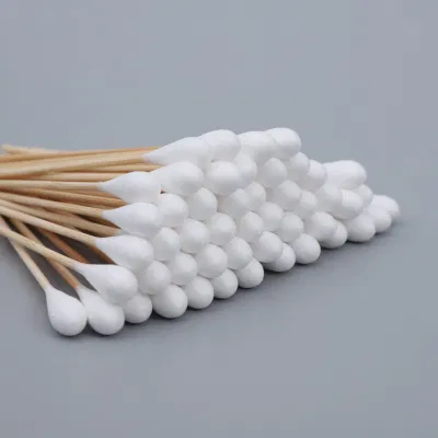 Disposable Medical Surgical Sterile Long Cotton Swab with Bamboo Stick