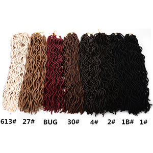 Faux Locs Curly Wavy Braiding Hair 24S Crochet Braids Hair Dreadlocks Locs Hair Extension