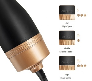 Hair Dryer Brush Hair Dryer Volumizer 3in1 Negative Ionic Hot Air Brush Set Salon Electric Reduce Frizz Blow Dryer Brush