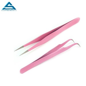 High Quality Customized Powder Coating Eyelash Volume Tweezers For Beauty Care