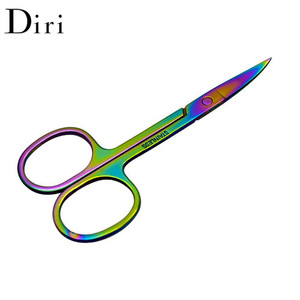 Hign Quality Curved Scissors Chameleon Stainless Steel Makeup Eyebrow Scissors