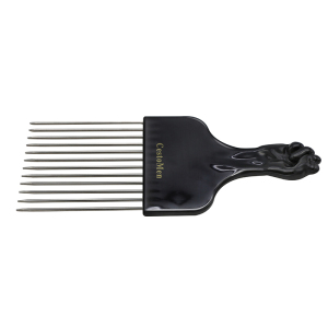 Hot Sale Plastic Handle Metal Tooth Lice Flat Comb With Wide Teeth Comb Styling Hairdressing Hair Comb