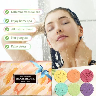 Hot Sell in Stock Gift Set Organic Lavender Shower Aromatherapy Tablets Vegan Supplier Aromatherapy Luxury Shower Steamer