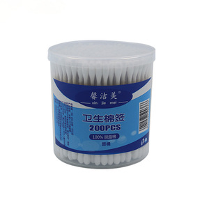 Hot-Selling high quality eco-friendly bamboo wooden stick 100pcs ear cleaning cotton buds