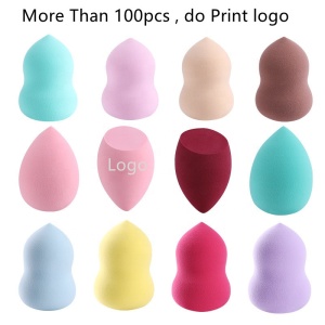 hot selling private label soft cosmetic removing colorful puff makeup powder blending sponge set foundation custom
