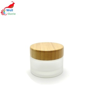 In stock bamboo product 5g 15g 30g 50g 100g empty cosmetic jar and face cream jar with bamboo lids GJ-205RL
