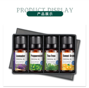 Lavender Pepermint Green tea Orange Lemongrass Eucalyptus 100% Pure Essential oils gift set Aromatherapy Oil