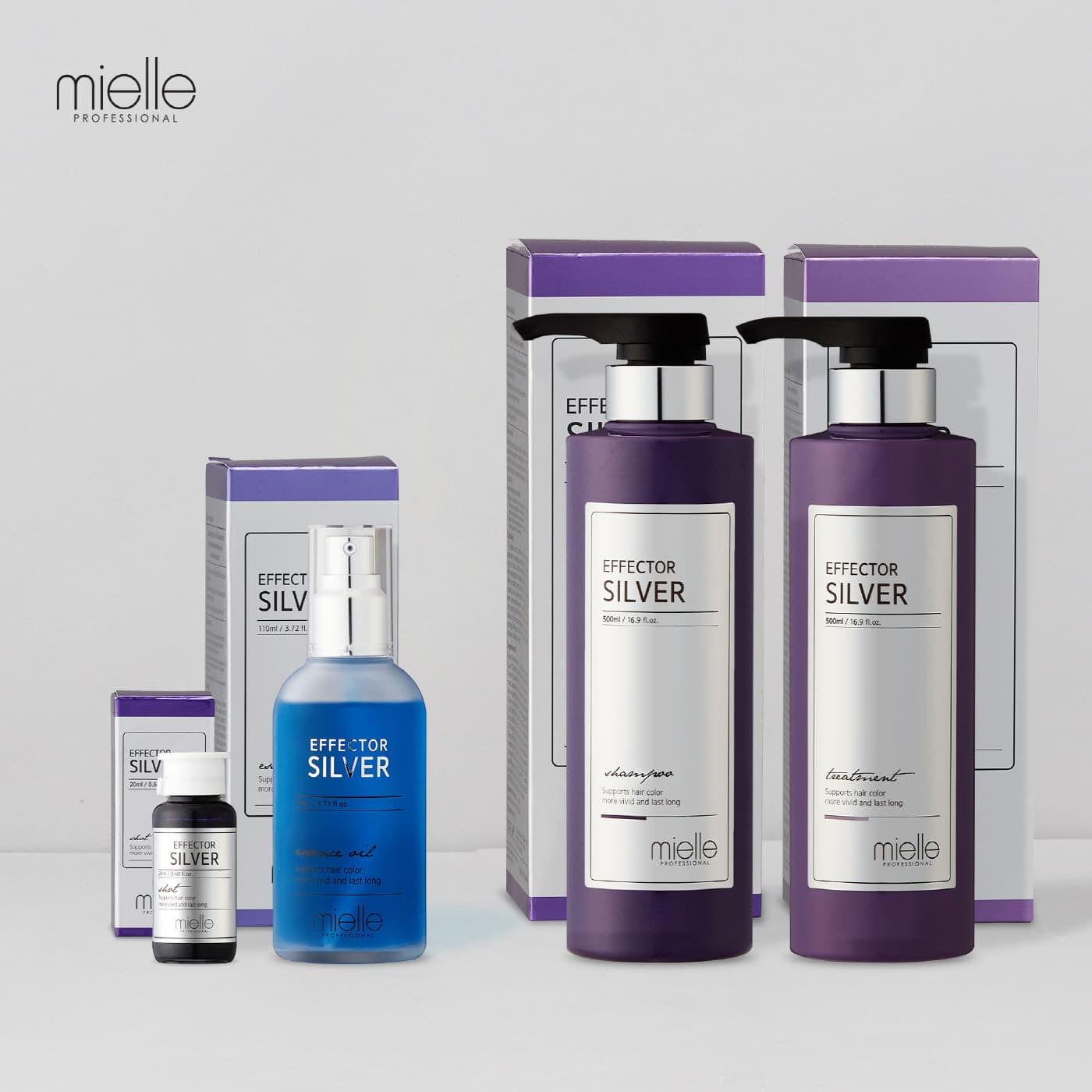 Long Lasting Anti Yellow Shampoo Treatment and Essence Oil Made in Korea