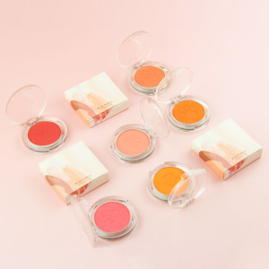 Makeup Cosmetics Single Color Blush Face Cheek Pressed Powder OEM Blusher Palette Private Label