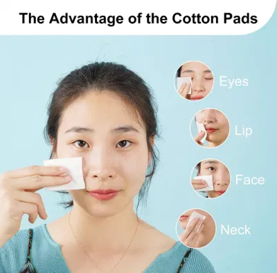 Makeup Cotton Pads Ultra Soft Facial Eye Lip Makeup Remover Pads-Square Cosmetic Cotton Pads
