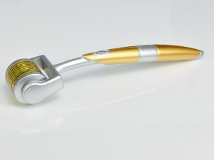 Medical Grade ZGTS Derma Roller Golden Handle Microneedle Derma Roller Titanium 192 Micro Needle Roller
