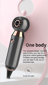 Mini one step hair dryer electric gentle hair dryer leafless hair dryer with good quality