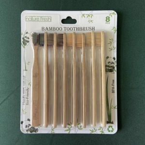 nature new design bamboo toothbrush 8 pcs pack