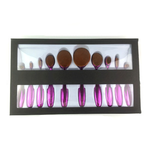 New product four kinds different color handle makeup brush set nylon hair supply makeup set for charming lady