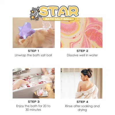 OEM Deep Cleaning and Exfoliation Star Explosion Bath Bomb Salt