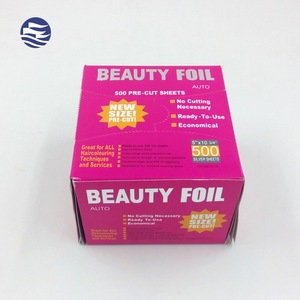 Pre-cut piece hairdressing foil for hair dying