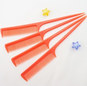 Quality Anti-static High Heat Resistance Hair Extension Tools Plastic/Metal Rat Tail Combs Section Combs for Salon