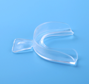 teeth whitening thermo froming mouth tray with handle, hot water molded style--big size mouth tray