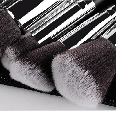 Top Selling Copper Tube Solid Wood Handle Brush Face Stippling Brush Set