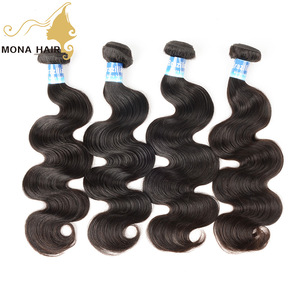Wholesale Unprocessed Raw Virgin Cuticle Aligned Brazilian Human Hair extension from Mona