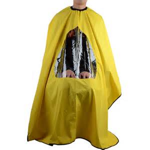 Wholesale Washable PVC Window Design Salon Polyester Barber Hair Cutting Cape