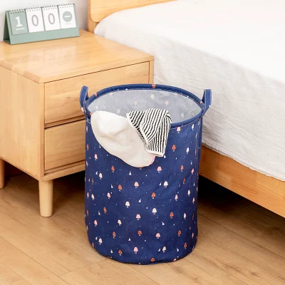 Wholesales 2021 New Style Clothes Organizer Large Cotton Laundry Storage Basket with Handles