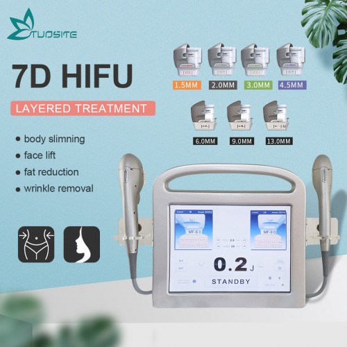 7D Focused Ultrasound Newest 7D Hifu Body and Face Slimming Machine 7D Hifu for Winkle Remova