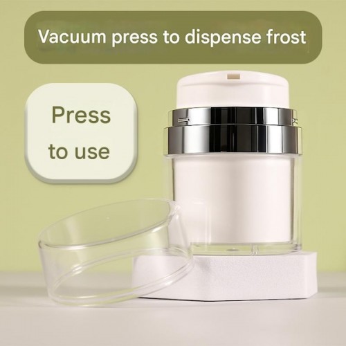 Customized 50ML Refillable Vacuum Cream Jar Large Capacity Cosmetic Acrylic Squeeze Bottle