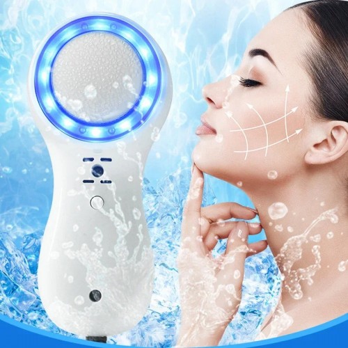 Blue Light Therapy Cold Hammer Facial Massage Machine Cryotherapy Ice Healing Face Lifting Skin Care Beauty Device