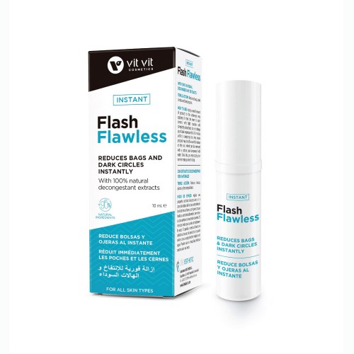 Bags and Dark Circles Instant Reducer Gel 10ML. With 100% Natural Descongestant. + 93% of ingredients of Natural Origin - Flash Falwless  Diet Esthetic