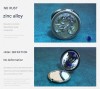 70MM Luxury Pocket Zinc Alloy 3D Relief Folding Makeup Mirror