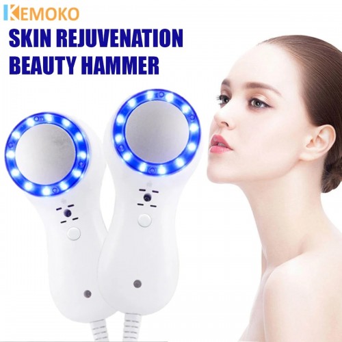 Blue Light Therapy Cold Hammer Facial Massage Machine Cryotherapy Ice Healing Face Lifting Skin Care Beauty Device