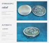70MM Luxury Pocket Zinc Alloy 3D Relief Folding Makeup Mirror