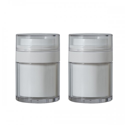 Customized 50ML Refillable Vacuum Cream Jar Large Capacity Cosmetic Acrylic Squeeze Bottle