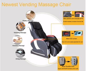 2019 GSM Credit Card Smart Commercial Coin Massage Chair/Shiatsu Credit Coin Operated Massage Chair