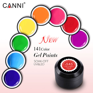 50628X CANNI Factory Wholesale 5ml 141 Pure Colors High Quality Soak off UV LED Lamp Nail Art Painting Color Gel Lacquer Varnish