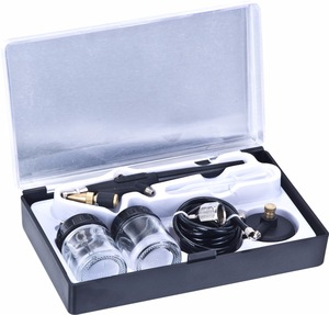 Air Brush Airbrush Spray Gun Kit Hobby Paint Starter Tool Model Car Spray