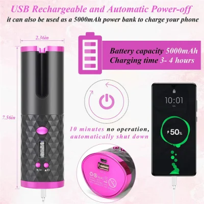 Auto Wireless Cordless Automatic Curling Iron