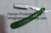 Barber Straight Razor Wooden handle Green