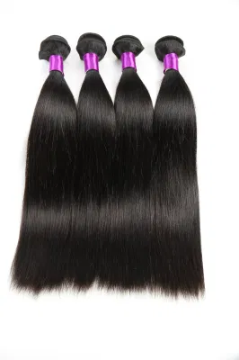 Brazilian Hair Weave Straight Human Hair Extensions with Closure