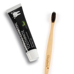 CE Approved Natural Custom Engraving Logo Charcoal Moso Bamboo Toothbrush
